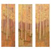 tryptic, painting, trio of paintings, grouping, aspen trees, aspen forest, trees, landscape paintings, representational art, intuitive, colleges, mixed media art, fine art prints, peaceful images, wood panels, visual arts, mixed media