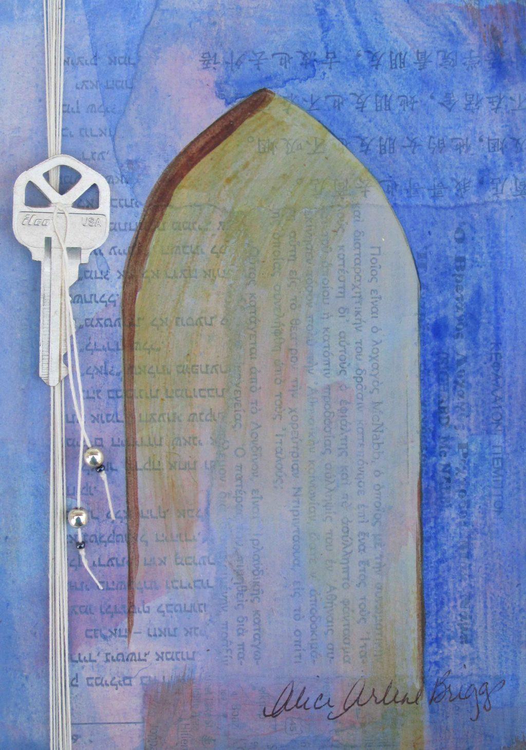 Key Door Embellished Custom artwork Mixed media