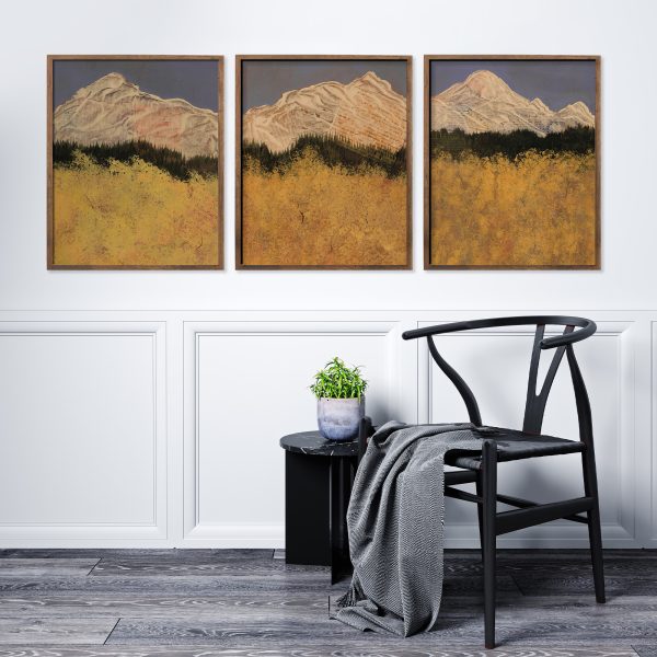 Yellow Aspen Trio | Landscape Giclée Art Print | AliceArlene